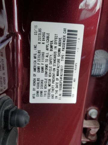 19UUB2F54FA019617 - 2015 ACURA TLX TECH MAROON photo 12