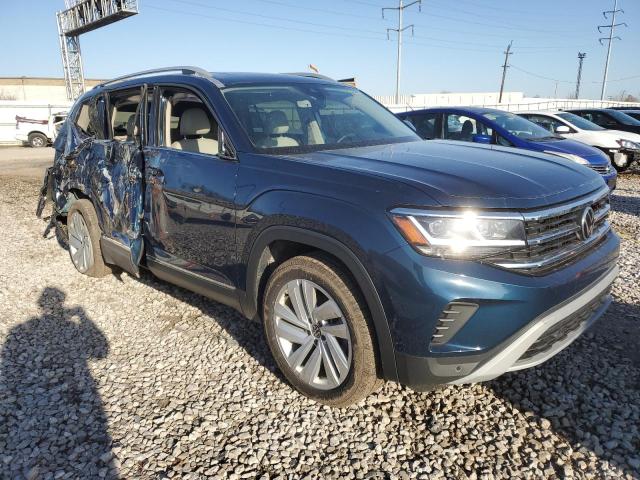 1V2BP2CAXMC587654 - 2021 VOLKSWAGEN ATLAS SEL 蓝色 照片 4