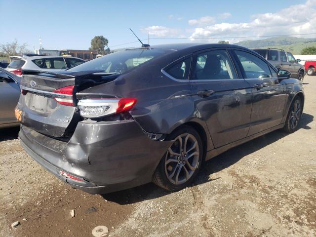 3FA6P0LU4HR324980 - 2017 FORD FUSION SE HYBRID CHARCOAL photo 3