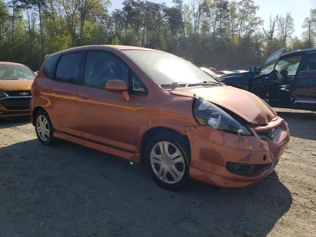 JHMGD38627S033740 - 2007 HONDA FIT S ORANGE photo 4