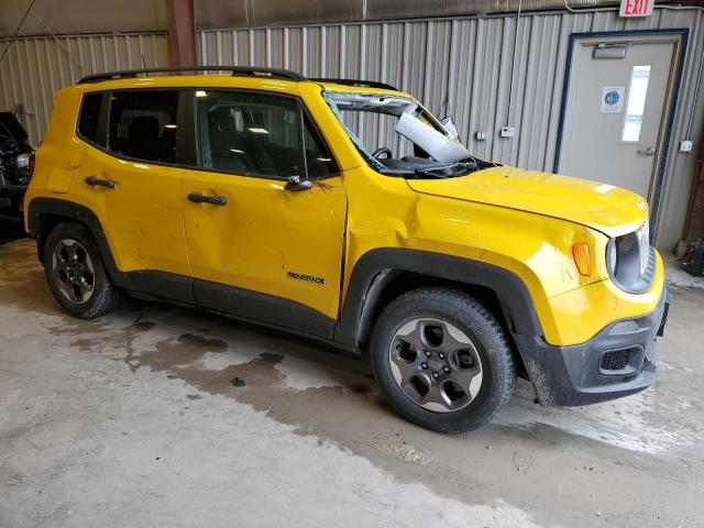 ZACCJAAH6HPG09300 - 2017 JEEP RENEGADE SPORT YELLOW photo 4