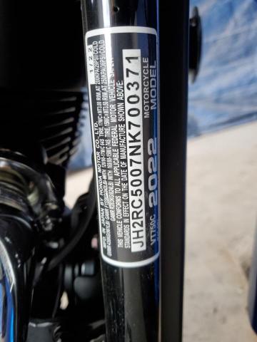 JH2RC5007NK700371 - 2022 HONDA VT750 C BLUE photo 10