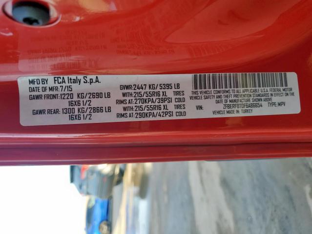 ZFBERFBT0F6A86654 - 2015 RAM PROMASTER SLT RED photo 14