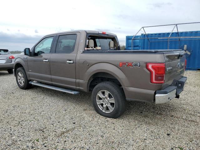 1FTEW1EG6HKC84203 - 2017 FORD F150 SUPERCREW BROWN photo 2