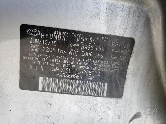 KMHD35LH1GU286222 - 2016 HYUNDAI ELANTRA GT SILVER photo 12