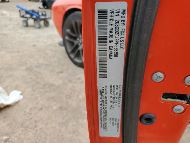 2C3CDZFJ9PH565850 - 2023 DODGE CHALLENGER R/T SCAT PACK RED photo 12