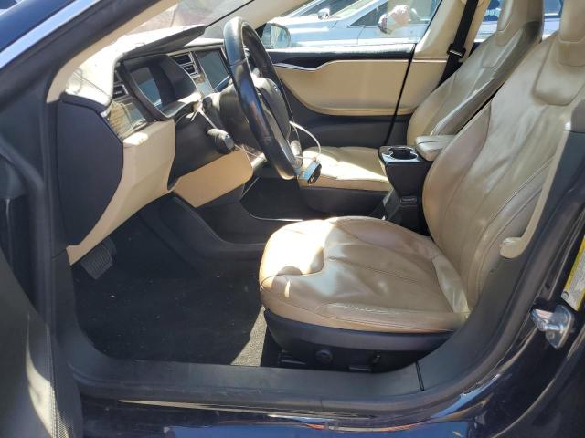 5YJSA1H19EFP42785 - 2014 TESLA MODEL S ლურჯი ფოტო 7