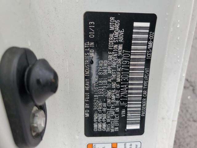 JF1ZNAA13D1719707 - 2013 TOYOTA SCION FR-S WHITE photo 13