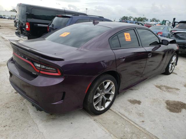 2C3CDXHGXMH628763 - 2021 DODGE CHARGER GT PURPLE photo 3