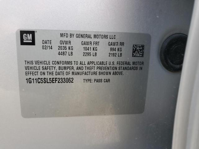 1G11C5SL5EF233062 - 2014 CHEVROLET MALIBU 1LT WHITE photo 12