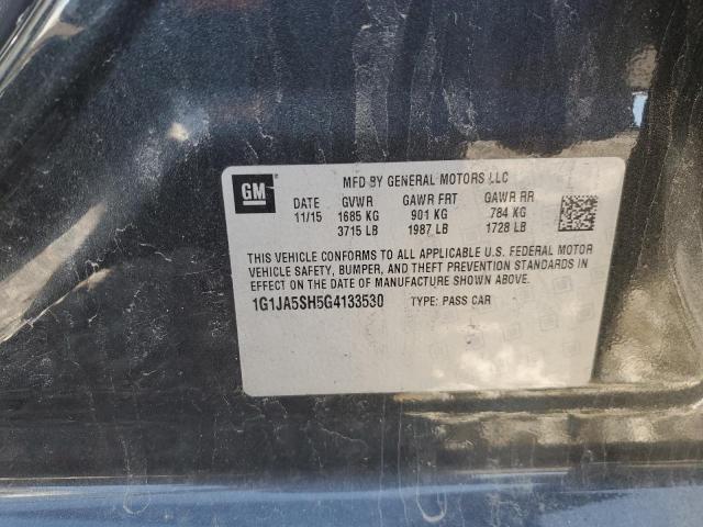 1G1JA5SH5G4133530 - 2016 CHEVROLET SONIC LS CHARCOAL photo 13