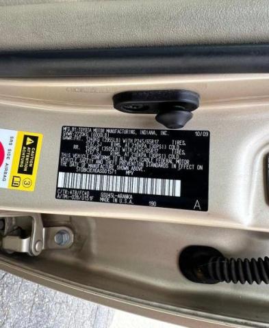 5TDBK3EH0AS001571 - 2010 TOYOTA HIGHLANDER GOLD photo 10