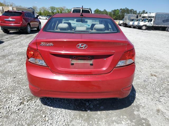 KMHCT4AE0DU314831 - 2013 HYUNDAI ACCENT GLS RED photo 6