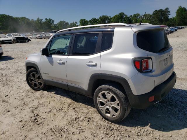 ZACCJBDT3GPC67129 - 2016 JEEP RENEGADE LIMITED SILVER photo 2