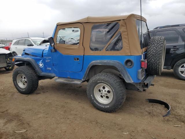 1J4FY19S8XP423692 - 1999 JEEP WRANGLER / SPORT BLUE photo 2