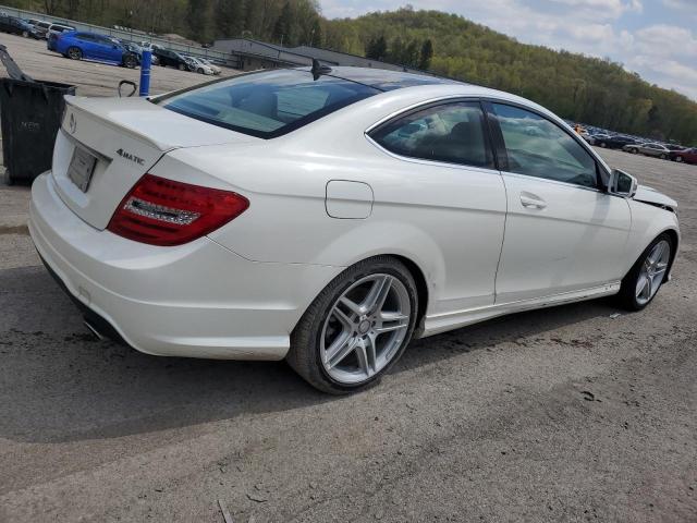 WDDGJ8JB6DG036904 - 2013 MERCEDES-BENZ C 350 4MATIC WHITE photo 3