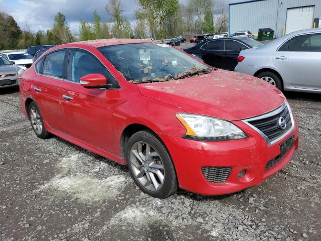 3N1AB7AP0FY296836 - 2015 NISSAN SENTRA S RED photo 4