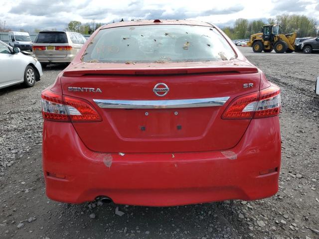 3N1AB7AP0FY296836 - 2015 NISSAN SENTRA S RED photo 6