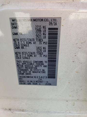 5N1DR2MM3HC615423 - 2017 NISSAN PATHFINDER S WHITE photo 13