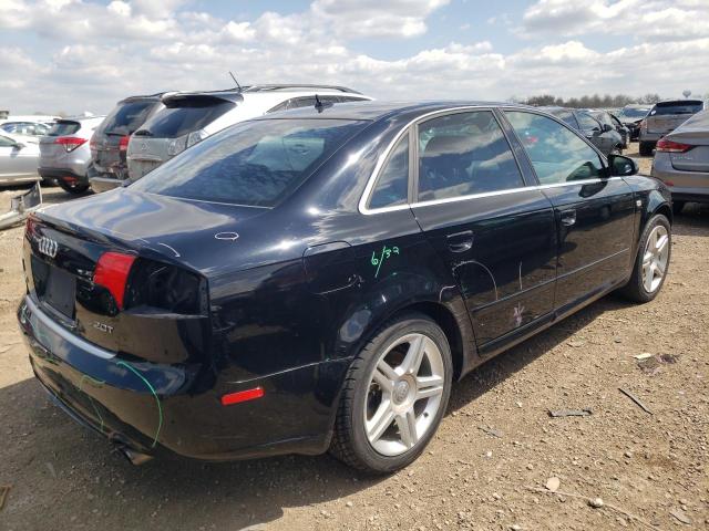WAUAF78E38A110460 - 2008 AUDI A4 2.0T BLACK photo 3