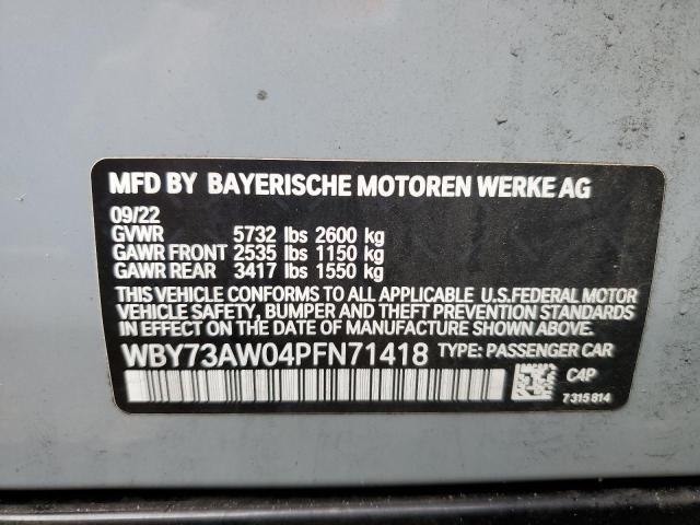 WBY73AW04PFN71418 - 2023 BMW I4 EDRIVE 40 GRAY photo 13