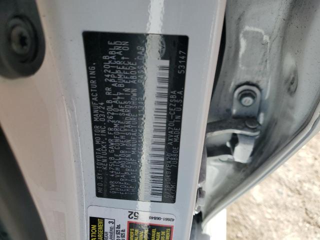 4T1G11AK1RU911313 - 2024 TOYOTA CAMRY SE NIGHT SHADE WHITE photo 12