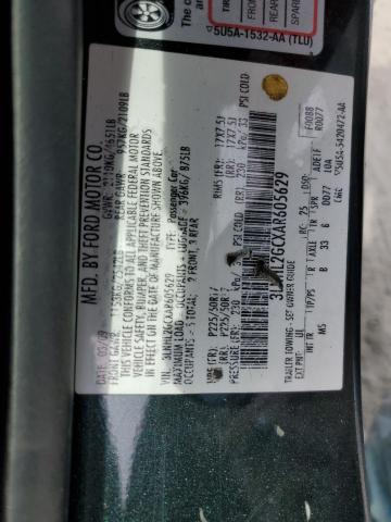 3LNHL2GCXAR605629 - 2010 LINCOLN MKZ GREEN photo 12