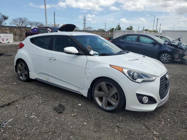 KMHTC6AE8DU172644 - 2013 HYUNDAI VELOSTER TURBO WHITE photo 4