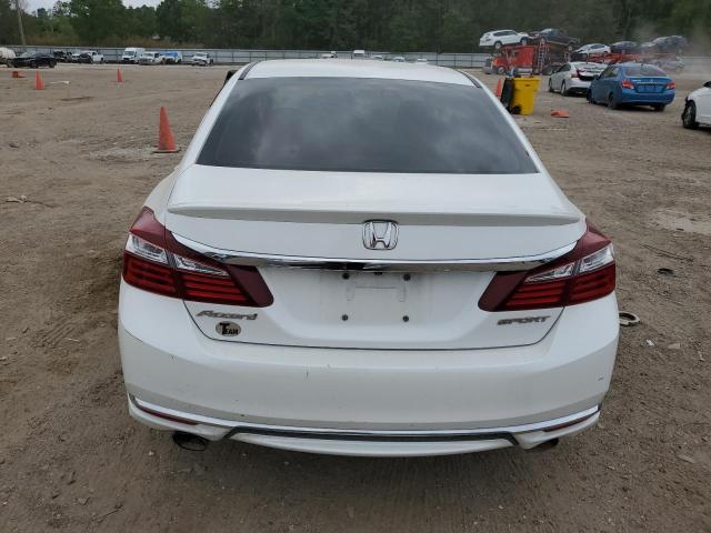 1HGCR2F58GA093888 - 2016 HONDA ACCORD SPORT WHITE photo 6