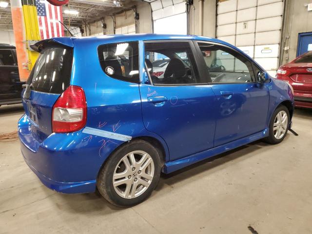 JHMGD37688S009882 - 2008 HONDA FIT SPORT BLUE photo 3