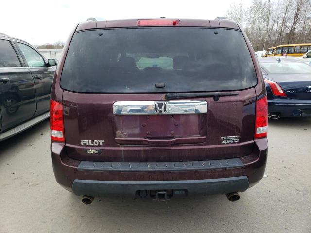 5FNYF48929B023161 - 2009 HONDA PILOT TOURING BURGUNDY photo 6