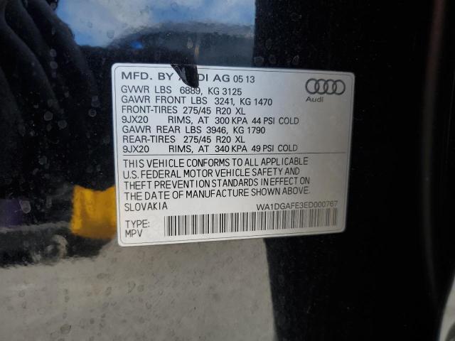 WA1DGAFE3ED000767 - 2014 AUDI Q7 PRESTIGE შავი ფოტო 13