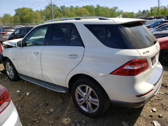 4JGDA5HB3CA028533 - 2012 MERCEDES-BENZ ML 350 4MATIC WHITE photo 2