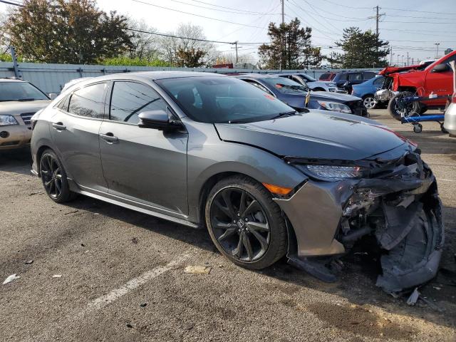 SHHFK7H94KU412621 - 2019 HONDA CIVIC SPORT TOURING GRAY photo 4