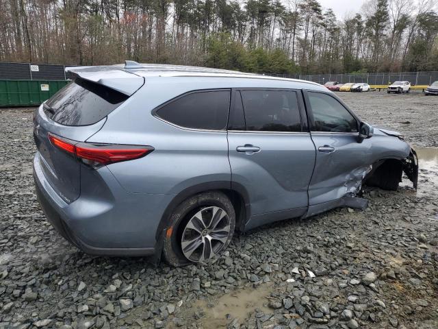 5TDHZRBH5LS034470 - 2020 TOYOTA HIGHLANDER XLE BLUE photo 3