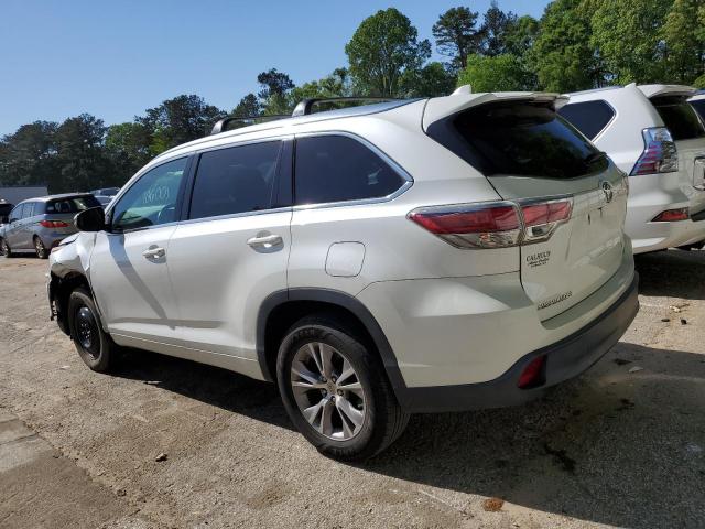 5TDKKRFH9FS108207 - 2015 TOYOTA HIGHLANDER XLE 白色 照片 2