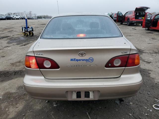 1NXBR12E61Z472822 - 2001 TOYOTA COROLLA CE BEIGE photo 6