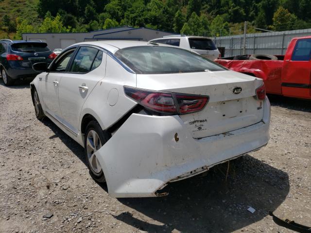 KNAGM4AD4F5082545 - 2015 KIA OPTIMA HYBRID WHITE photo 3