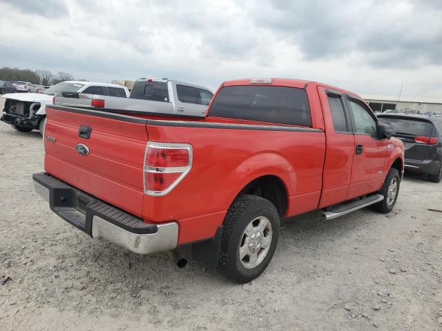 1FTFX1CTXBFC82164 - 2011 FORD F150 SUPER CAB RED photo 3