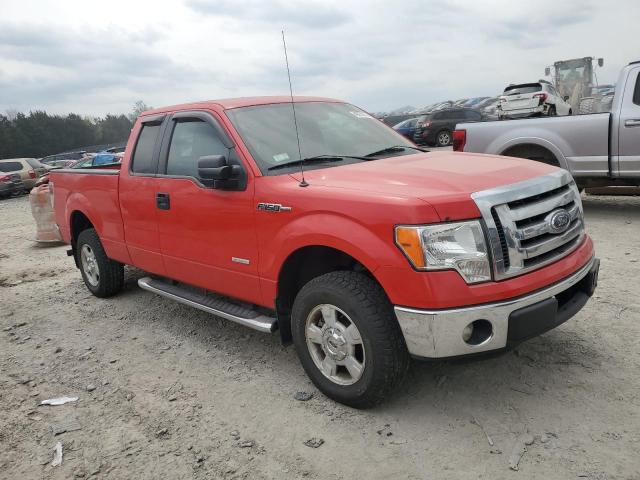 1FTFX1CTXBFC82164 - 2011 FORD F150 SUPER CAB RED photo 4