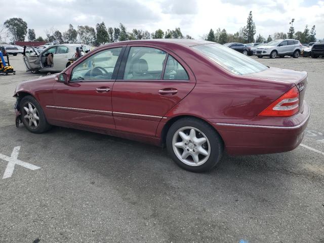 WDBRF61J53F414293 - 2003 MERCEDES-BENZ C 240 BURGUNDY photo 2