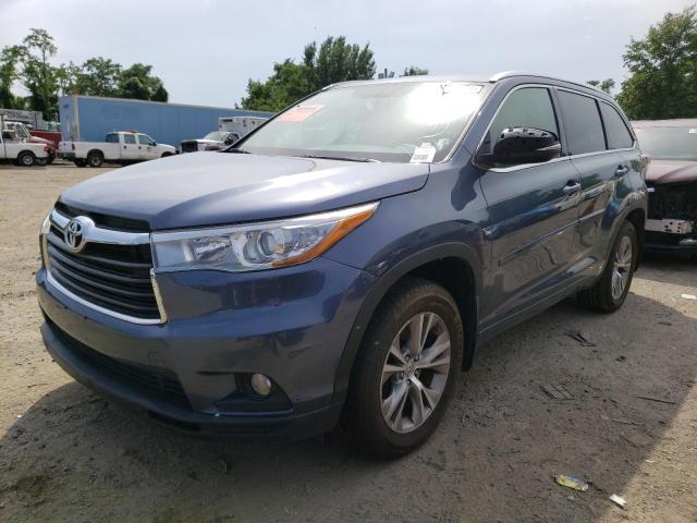 5TDJKRFH2FS096008 - 2015 TOYOTA HIGHLANDER XLE Կապույտ լուսանկար 2