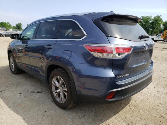 5TDJKRFH2FS096008 - 2015 TOYOTA HIGHLANDER XLE Կապույտ լուսանկար 3