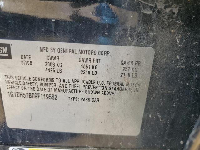 1G1ZH57B09F119562 - 2009 CHEVROLET MALIBU 1LT 黑色 照片 12