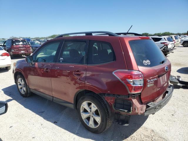 JF2SJADC3FH417365 - 2015 SUBARU FORESTER 2.5I PREMIUM BURGUNDY photo 2