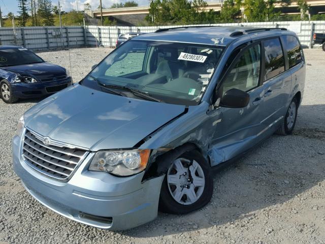 2A4RR4DE6AR344413 - 2010 CHRYSLER TOWN & COU LX BLUE photo 2