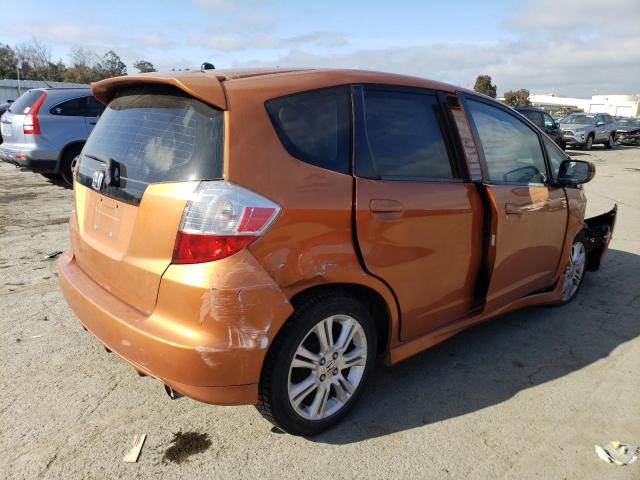 JHMGE8H46AS008968 - 2010 HONDA FIT SPORT ORANGE photo 3