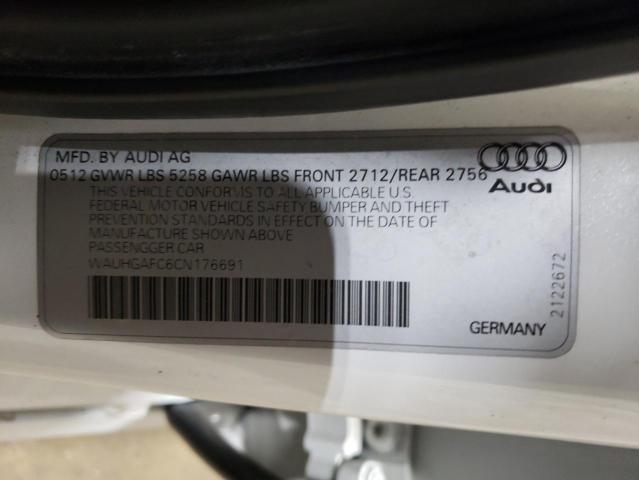 WAUHGAFC6CN176691 - 2012 AUDI A6 PRESTIGE 白色 照片 12