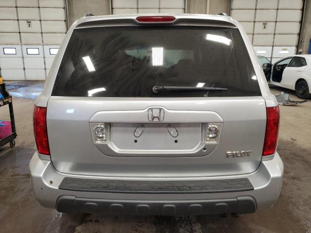 5FNYF18465B031406 - 2005 HONDA PILOT EX SILVER photo 6