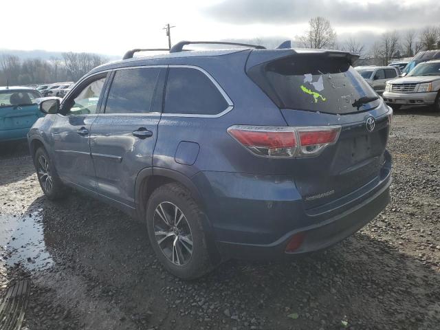 5TDJKRFH9GS307271 - 2016 TOYOTA HIGHLANDER XLE 蓝色 照片 2